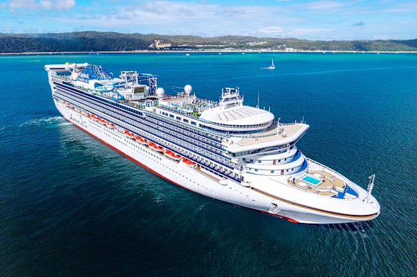  Carnival Adventure off Moreton Island. Carnival offers a four-day cruise from Sydney to Moreton Island return.