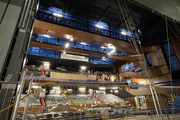 A view from the stage of Queensland Performing Arts Centre’s new Glasshouse Theatre.