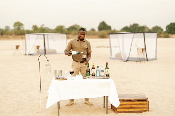 Sundowners … South Luangwa sleepout.