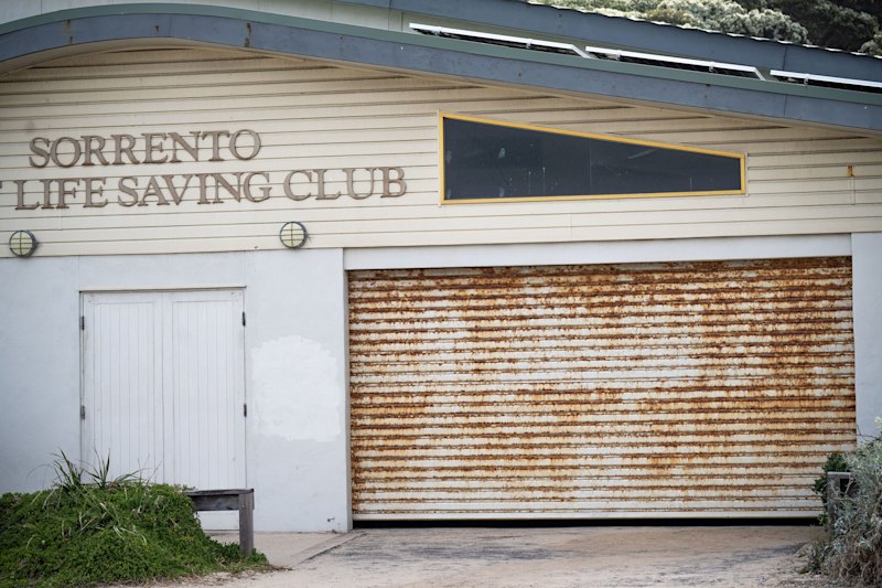 The former Sorrento Surf Lifesaving Clubhouse had seen better days before it was demolished.