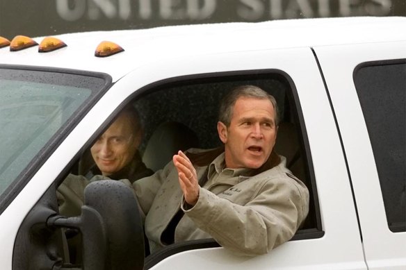 Vladimir Putin and former US president George W. Bush enjoyed an often convivial relationship.