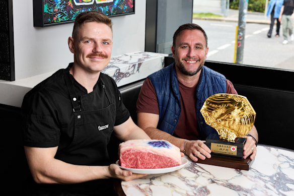 Fatcow head chef Garry Newton and owner Michael Tassis.