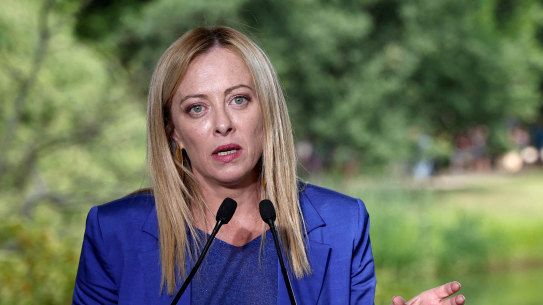 Italian PM Giorgia Meloni.