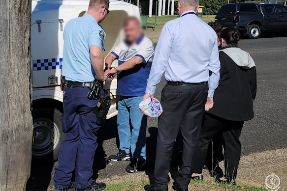 Alan David Smith, 69, was arrested by police at his home on Monday and charged with 10 child abuse material offences.