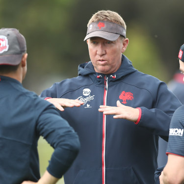 Sweet science: Roosters coach Trent Robinson.