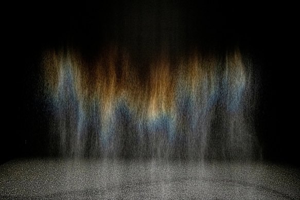 In Beauty (1993), Eliasson advises the audience to stand near enough to let the water gently dust your skin.