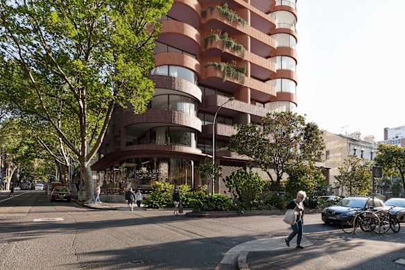 An artist’s impression of an earlier proposal for the Chimes site, which sought to replace 80 apartments.