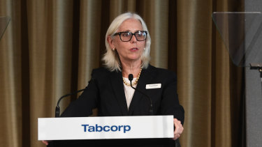 Tabcorp chair Paula Dwyer faced a large protest vote against her re-election at this year's AGM.