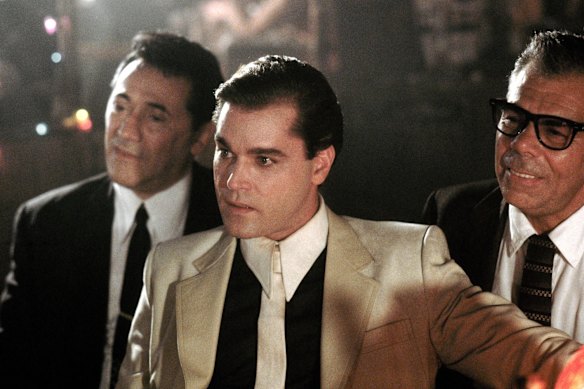 Ray Liotta (centre) as mobster Henry Hill in Martin Scorsese’s Goodfellas