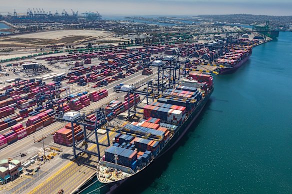 Los Angeles’ busy port suggests no slowdown in business.