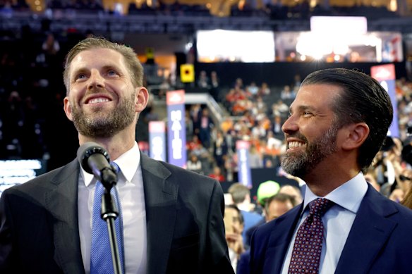 Eric Trump (left) and Donald Trump Jr are both investors in the company.