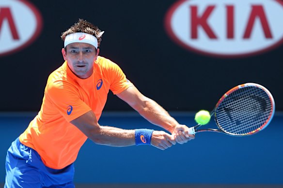 Marinko Matosevic in action during the 2015 Australian Open.