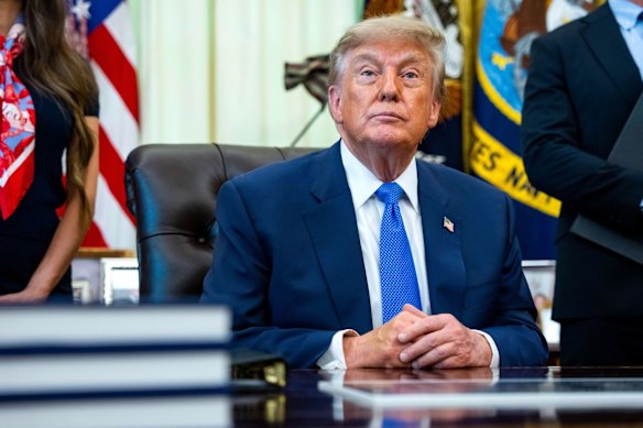 President Donald Trump in the Oval Office this week.