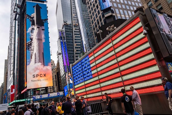 SpaceX, formally known as Space Exploration Technologies Corp, has a market value of about $US2 trillion, while Tesla is worth nearly $US1.5 trillion.