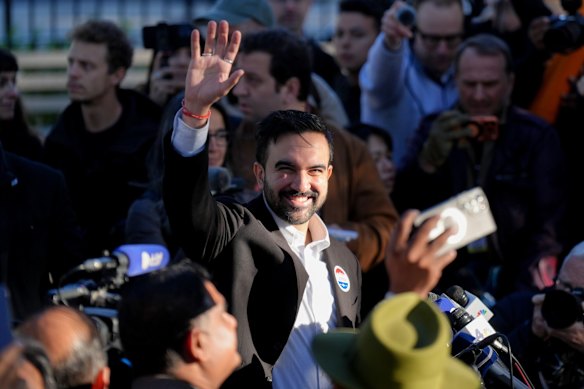 Zohran Mamdani, pictured casting his ballot, has been elected mayor of New York City.