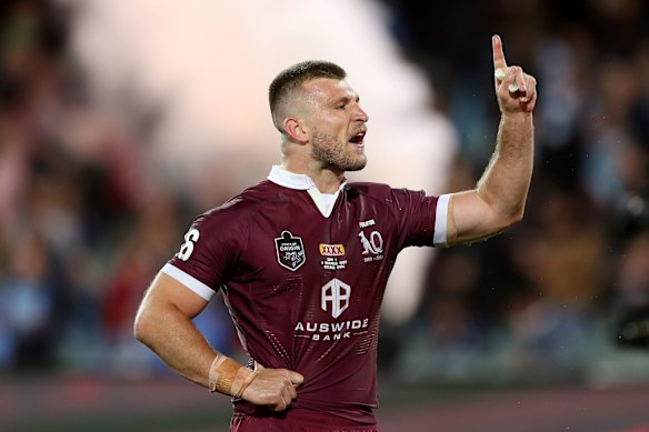 Jai Arrow during the Maroons 2020 Origin campaign.