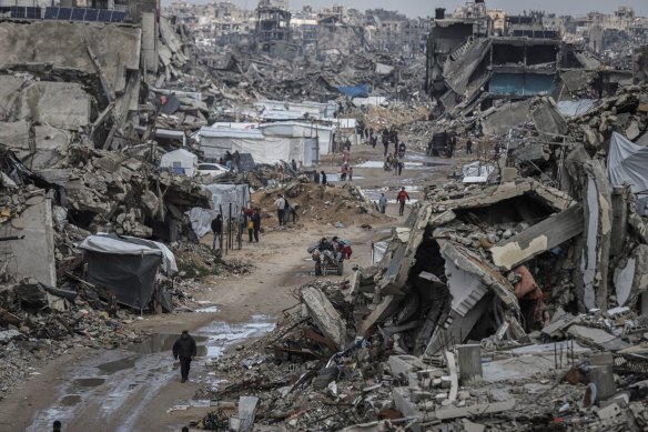 Gaza has been left devastated by the Israeli bombardment.