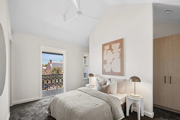 The second floor includes four bedrooms.