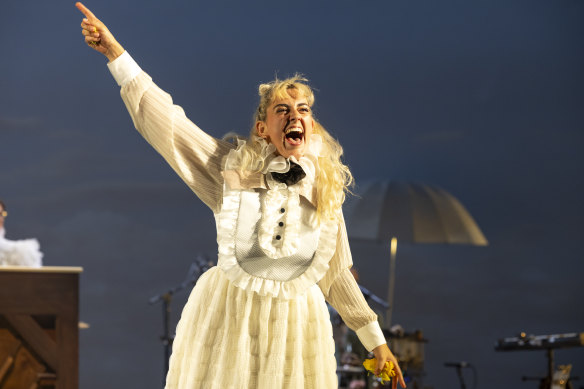 Kala Gare stars as Sybylla Melvyn in the original run of MTC’s inspired musical adaptation of <i>My Brilliant Career</i>.