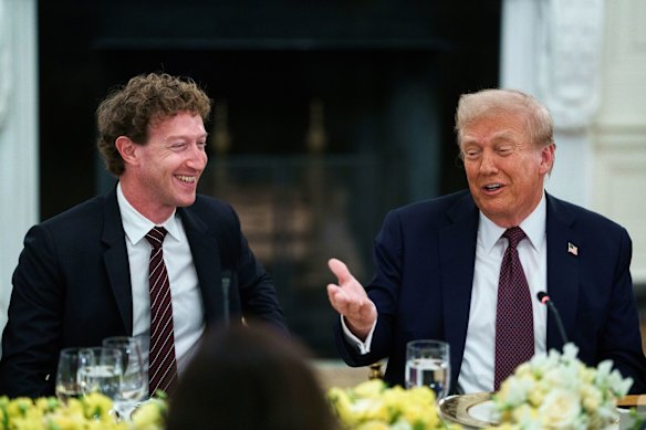 Zuckerberg declined to answer a question about social media censorship in the UK, deferring to Trump instead.