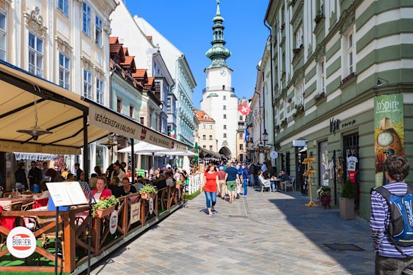 Bratislava’s action occurs around its quaint pedestrianised city centre.