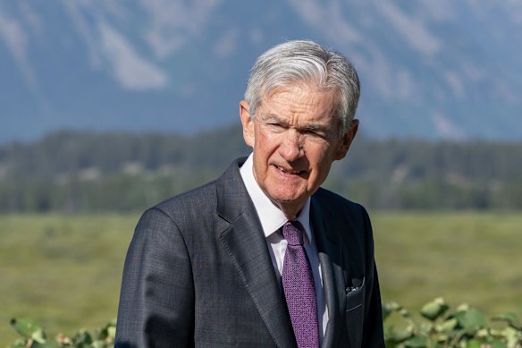 US Federal Reserve chairman Jerome Powell in Jackson Hole, Wyoming, for the Fed’s annual gathering of global central bankers.