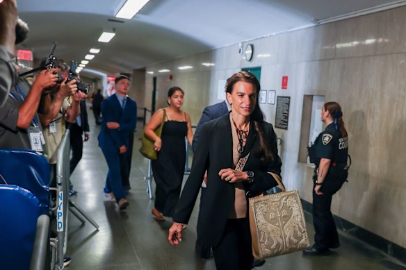 Karen Friedman Agnifilo, attorney for Luigi Mangione, arrives for this week’s pre-trial hearing.