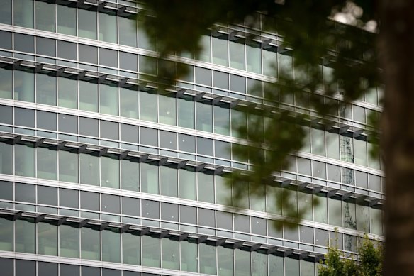 Bullet holes are still visible in the CDC building this week after the deadly shooting there in early August.