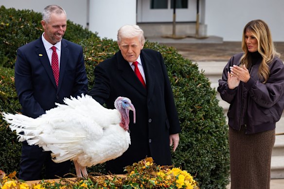 Trump joked that the turkeys could be sent to a notorious mega prison in El Salvador where his administration deported Venezuelans.