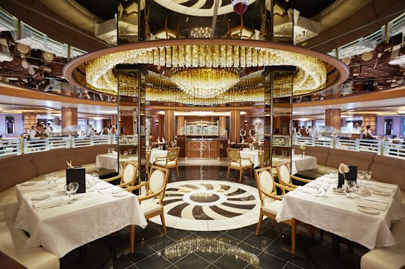 The Concerto Main Dining Room on board Majestic Princess.