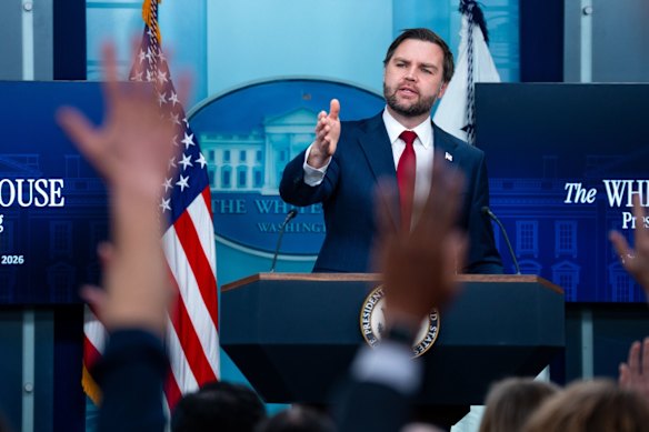 Vice President JD Vance fielded questions on the Minneapolis shooting during a rare appearance at the White House press briefing room.