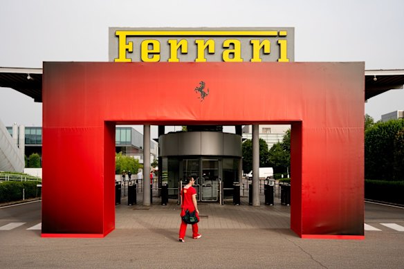 The entrance to the Ferrari factory in Maranello, Italy.