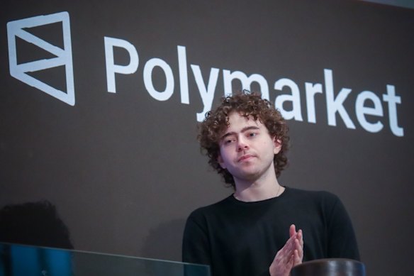 Polymarket chief and founder Shayne Coplan. Worth $US300 million ($429 million)  when 1789 invested, the platform is now valued at $US15 billion.