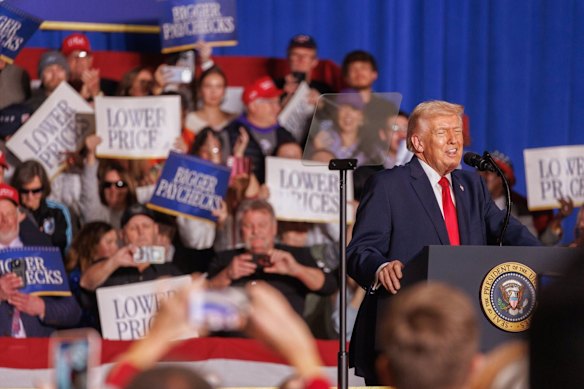 President Donald Trump in Iowa this week. He plans to campaign heavily ahead of the midterm elections.