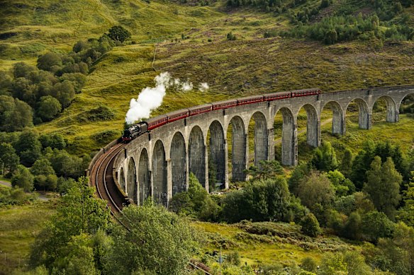 Glenfinnan Viaduct on the West Highland Line in Glenfinnan, Inverness-shire.