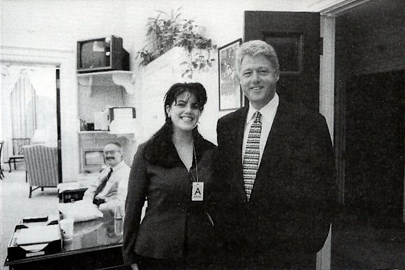 Monica Lewinsky y Think President Clintel en 1995.