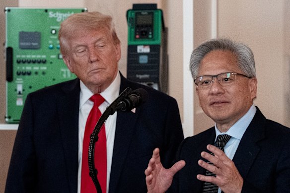 As Nvidia turned into America’s biggest company, chief executive Jensen Huang has grown close to the Trump administration.