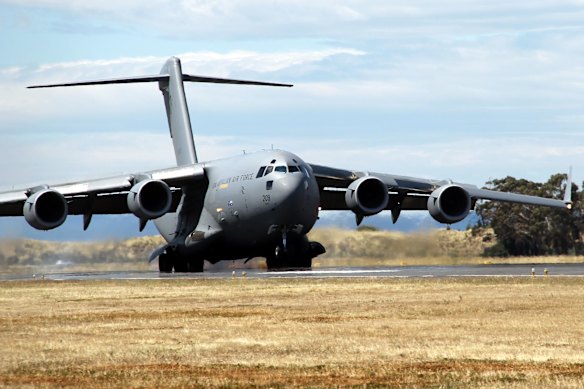An RAAF C-17 Globemaster.