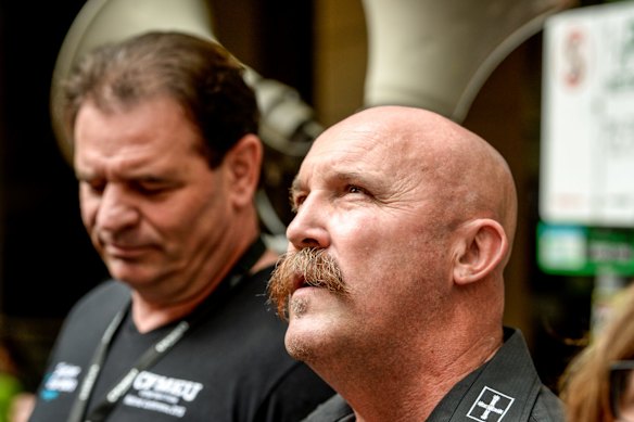 John Setka and Shaun Reardon in 2015.