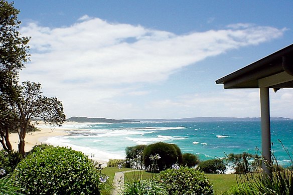 The view from the Hemmes family’s Berrara beachfront property, Halcyon.