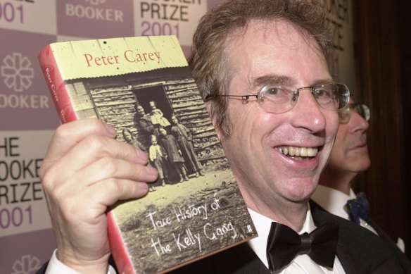 Peter Carey in 2001 when he won the Booker Prize for the second time for True History of the Kelly Gang.