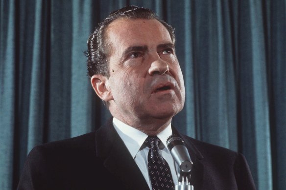 Former US president Richard Nixon.