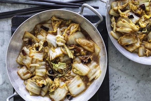Chinese cabbage with chilli, garlic and vinegar.