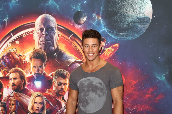 Pledger attends the Avengers: Infinity War screening in Sydney in 2018.