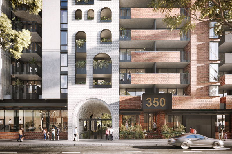 Local’s 477-unit build-to-rent project at 350 Macaulay Road in inner north-western Melbourne’s Kensington will include 22 affordable homes, 11 social homes and eight two-person specialist disability accommodation units.