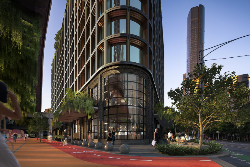 The Hannah St. Hotel will occupy 10 levels of the Queensbridge Building skyscraper.