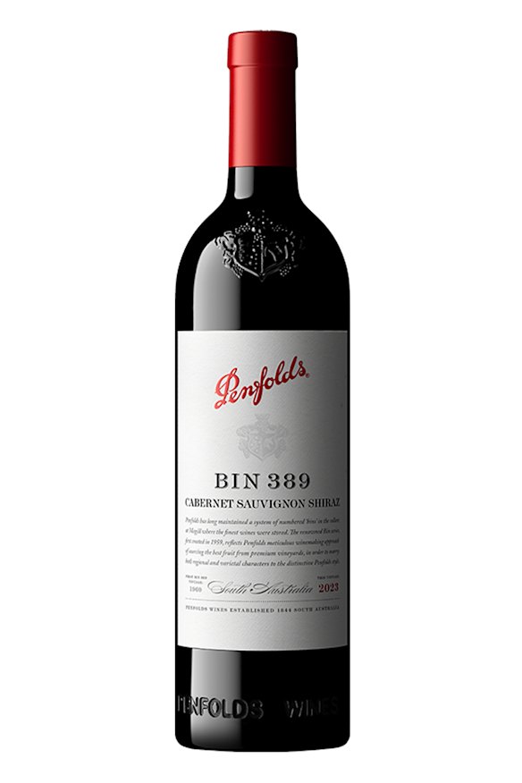 The 2023 Penfolds Bin 389 Cabernet Sauvignon Shiraz, aka “baby Grange”.