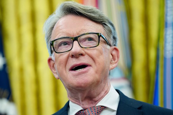 Peter Mandelson, then-British ambassador to the US, in the Oval Office last year.