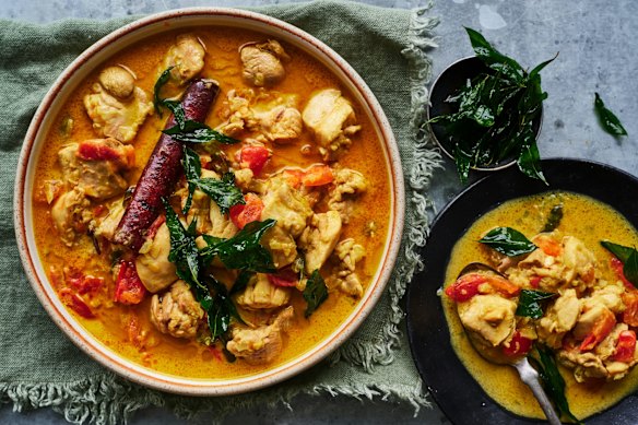 Adam Liaw’s Sri Lankan chicken curry uses both fresh and powdered chilli.