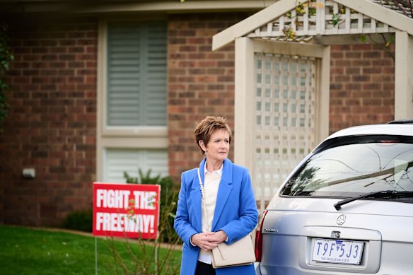 Susan Kennedy (Jackie Woodburne) contemplates the end of Ramsay Street.